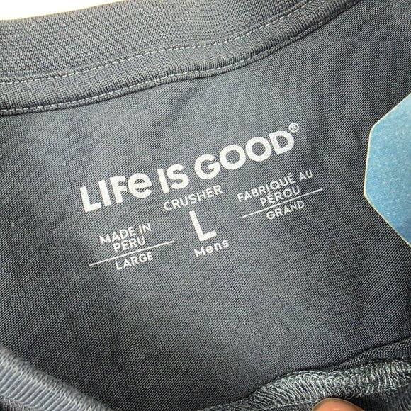 Life Is Good Octopus Mens Large Blue T Shirt Graphic Short Sleeve Crewneck - Picture 3 of 11